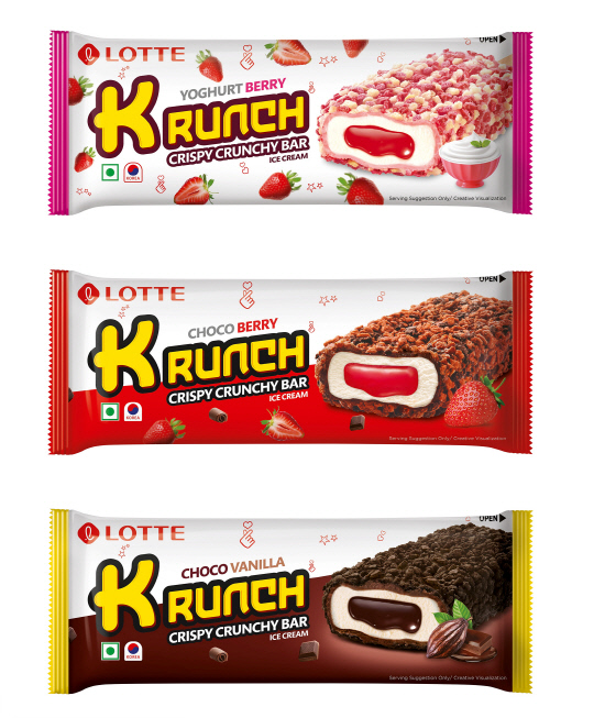 롯데웰푸드 크런치 3종 이미지. 롯데웰푸드 제공